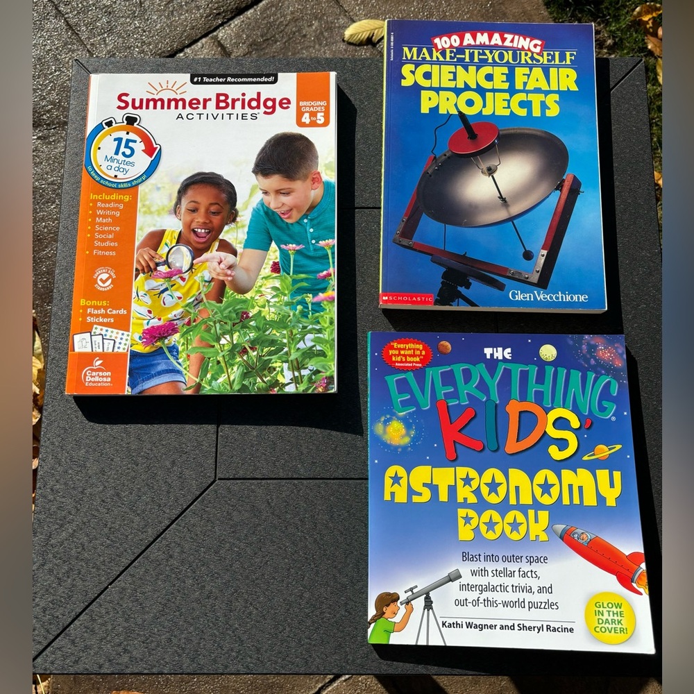Educational Books-4th-5th Summer Bridge + Astronomy & Science Fair